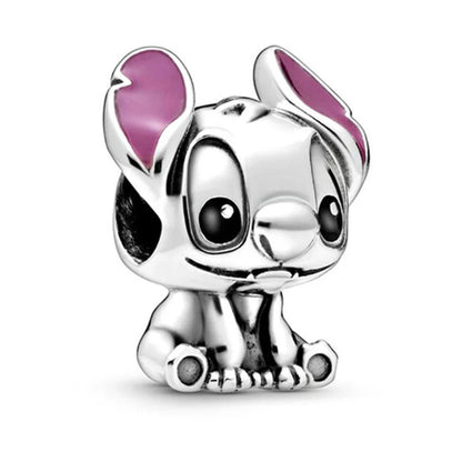 925 Silver Mickey Minnie Mouse Disney Charms Bead Pendant Fit