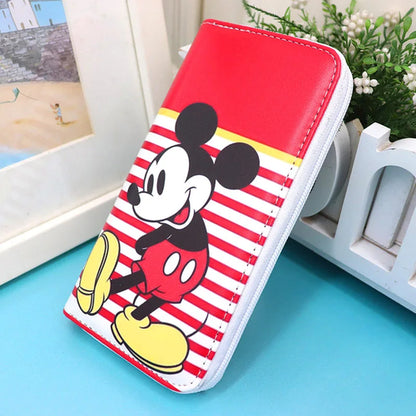 Disney Fashion Women's Wallet Mickey Mouse Frozen Pu Long Print