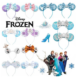 Frozen Hair Accessories Women Elsa Princess Anna Snowflake Mickey