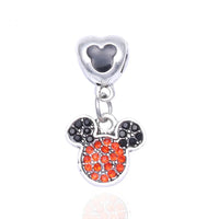 925 Silver Mickey Minnie Mouse Disney Charms Bead Pendant Fit