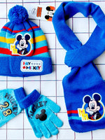 4-8Years Adorable Boys Hey Mickey Hat Scar And Glove