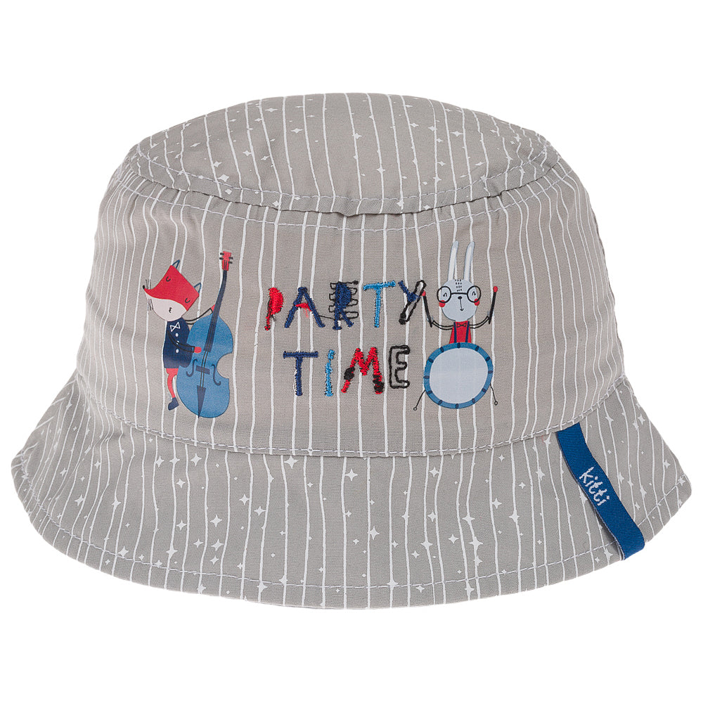 Party Time Embroidery - Infant Boy Bucket Hat 0-18 Months