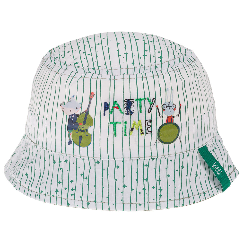 Party Time Embroidery - Infant Boy Bucket Hat 0-18 Months