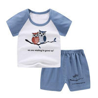 Summer Kids Short Sleeve+Shorts Boy Fashion Clothing Set Baby Girls Lovely Outfits Dresses