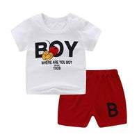 Summer Kids Short Sleeve+Shorts Boy Fashion Clothing Set Baby Girls Lovely Outfits Dresses