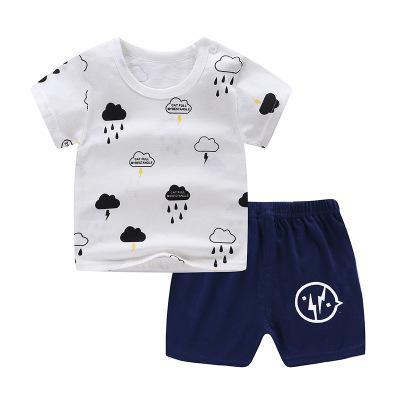 Summer Kids Short Sleeve+Shorts Boy Fashion Clothing Set Baby Girls Lovely Outfits Dresses