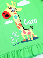 Cute Giraffe Print 2 Piece Set