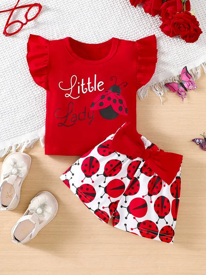 Ladybug Shorts Set