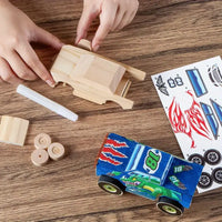 Kids Craft Kit Build & Paint Your Own Wooden Race Car Art