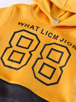 Boys Stylish Sports Long Sleeve Hoodie Pants Set Soft Velvet