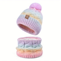 Lightweight Warm Winter Hat & Scarf Set