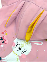Lightweight Windbreaker Zip up Jacket With Bunny Ears