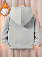 King 3D Letter Embossing Cozy Fleece-Lined Hoodie