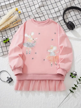 Mouse Ballerinas Cotton Long Sleeve Sweatshirt