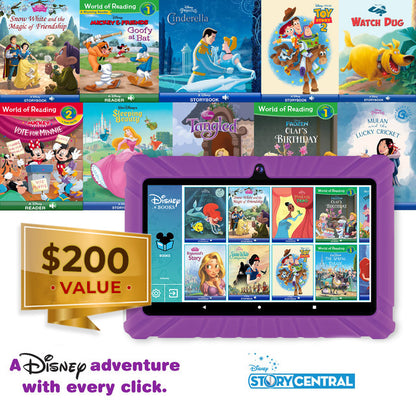 Contixo 7” V8-2 32GB Kids Tablet Featuring 50 Disney eBooks Ages 3-10