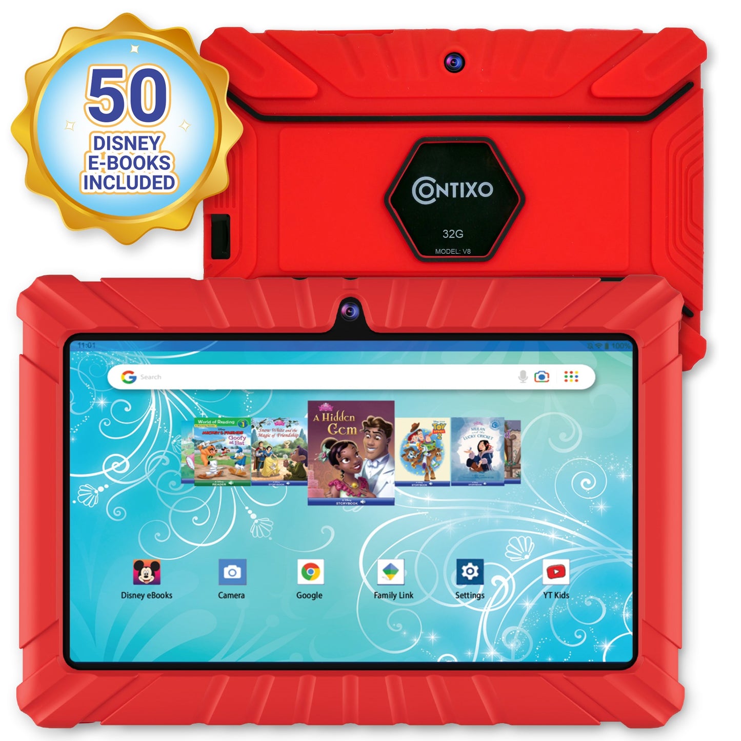 Contixo V8-2 7" Kids 32GB Tablet Featuring 50 Disney eBooks