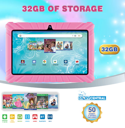 Contixo 7” V8-2 Pink 32GB Kids Tablet Featuring 50 Disney eBooks