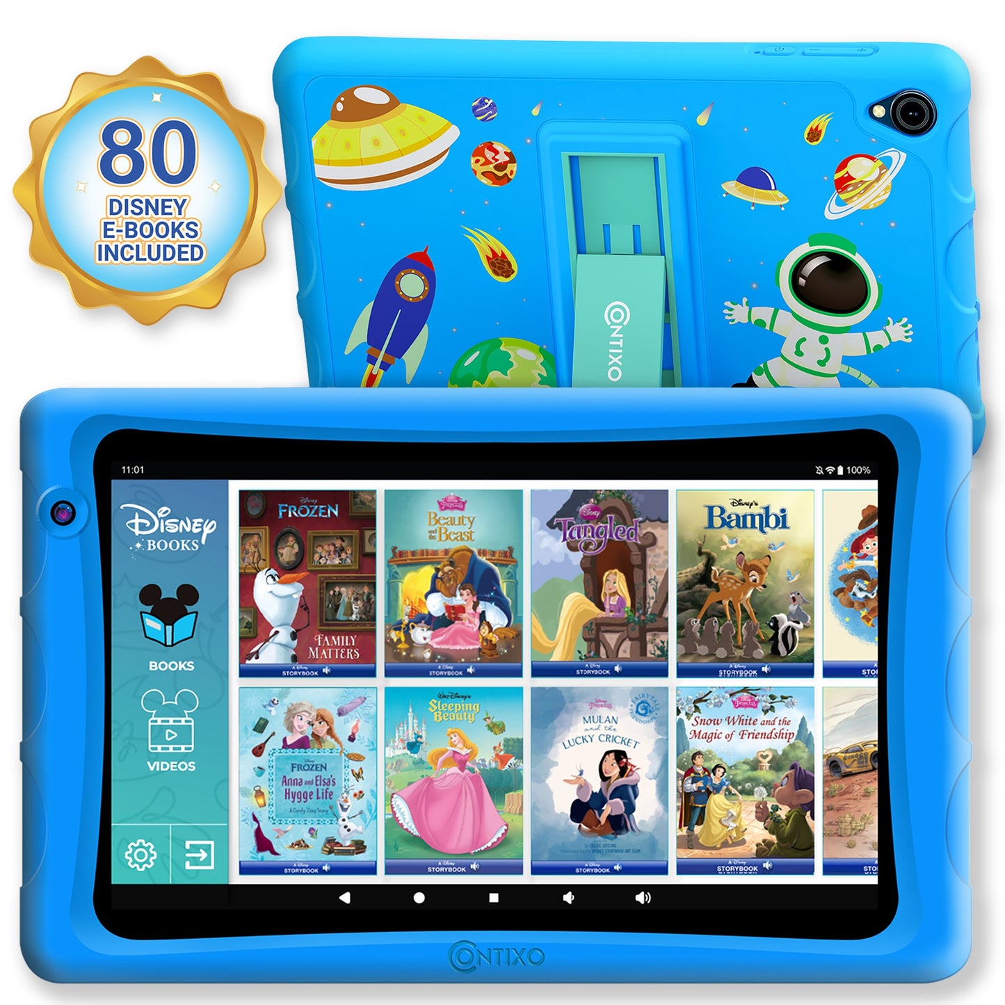 K80 Blue 8" Kids 64GB Android Tablet with Disney E-books and videos