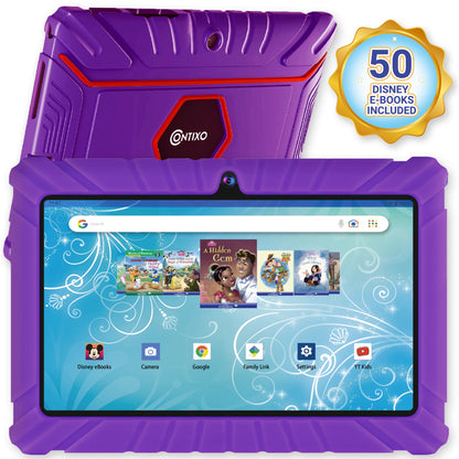 Contixo 7” V8-2 32GB Kids Tablet Featuring 50 Disney eBooks Ages 3-10