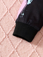 Heart & Letter Print Sweatshirt and Pants Set