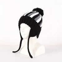 Winter Knit Beanie Hat with Ear Flaps