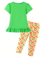 Cute Giraffe Print 2 Piece Set