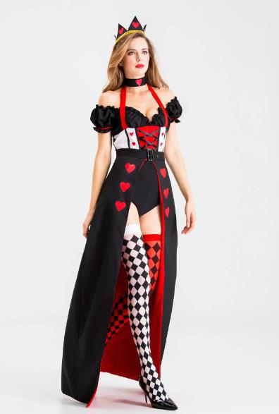 Red Peach Heart Queen Uniform Halloween Costume