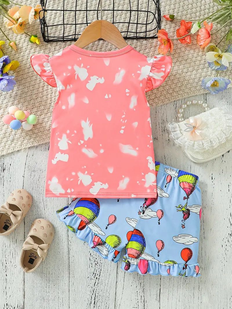 Air Balloon Print 2 piece outfit