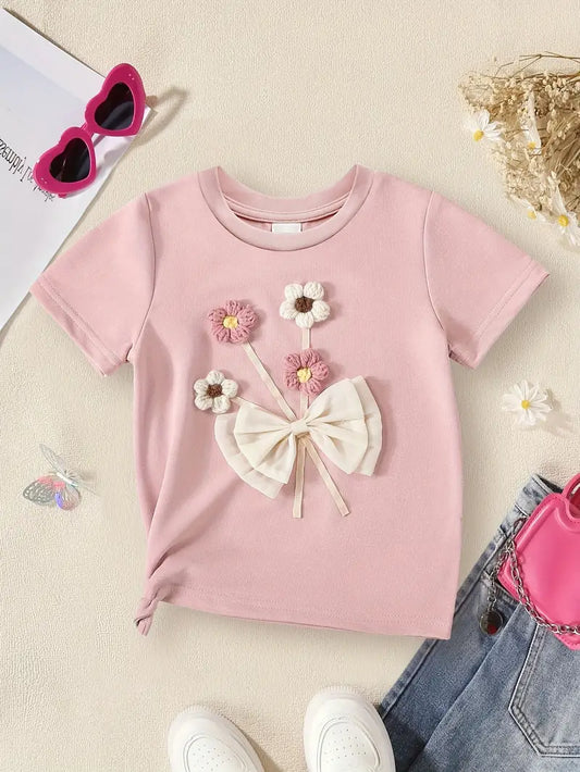 Comfy Flowers Decor Short Sleeve Tee