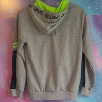 Boys Gray Hoodie with Neon Accents