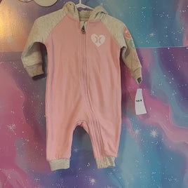 6M Hurley Pink and Gray Kids One Piece