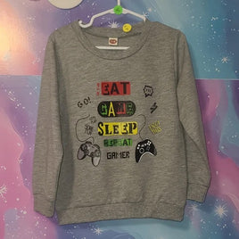 4t Gray Gamer Kids Sweatshirt