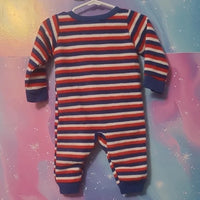 3-6 months Striped Red and Blue Kids One Piece