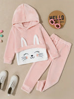 Cute & Warm 2-Piece Girl's Bunny Pattern