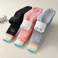 Warm fleece cute pants