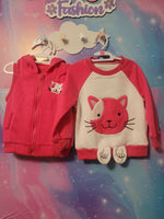 Fleece 3 Piece Cute Cat Outfit 4t