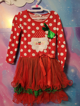 Christmas Santa Claus Cotton Mesh Dress