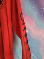 Calvin Klein Performance Red Long Sleeve Shirt Size L 14/16