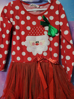 Christmas Santa Claus Cotton Mesh Dress