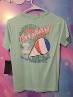 DKNY Mint Color Short Sleeve Shirt M 10/12