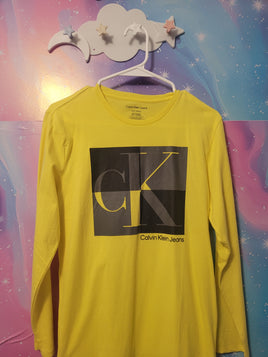 Calvin Klein Jean's Yellow Long Sleeve Shirt L 14/16