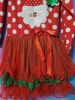 Christmas Santa Claus Cotton Mesh Dress