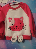 Fleece 3 Piece Cute Cat Outfit 4t