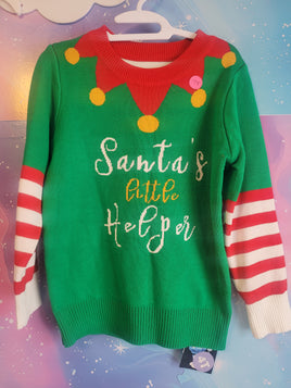 Santa's Litter Helper Christmas Sweater Size 4