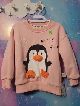 3d Penguin Warm Fleece Sweater