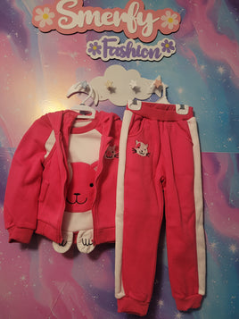 Fleece 3 Piece Cute Cat Outfit 4t