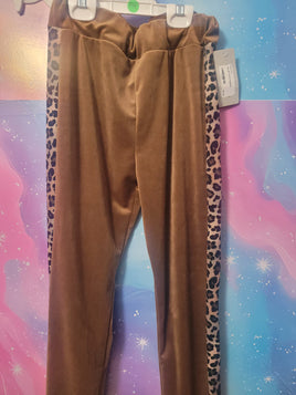 Brown Soft Cheetach Sweatpants Size 16