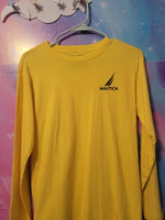 Nautica Yellow Long Sleeve Shirt L 14/16