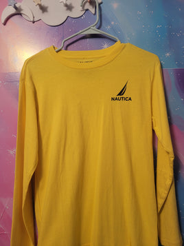 Nautica Yellow Long Sleeve Shirt L 14/16