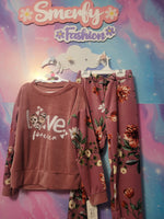 LOVE FOREVER Girls Soft Two Piece Outfit size 10